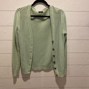 J crew mint cardigan